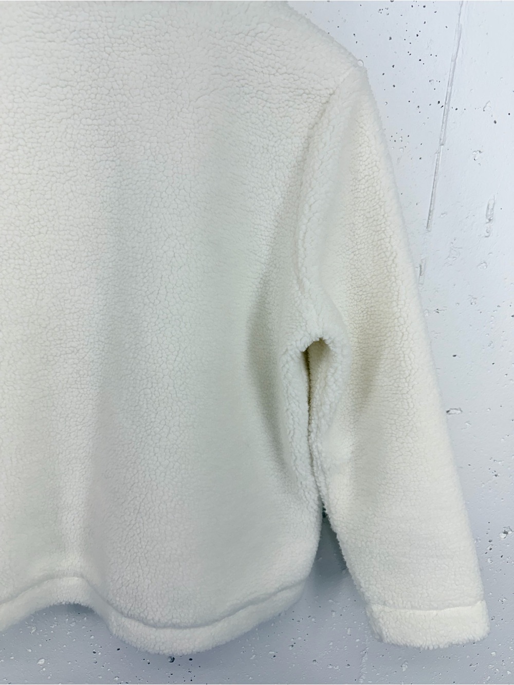Boden Women’s Size 6 Ivory Funnel-Neck Borg Fleece Zip Up Jacket - Picture 13 of 16